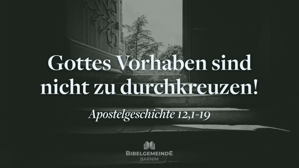 Gottes Vorhaben sind nicht zu durchkreuzen Image